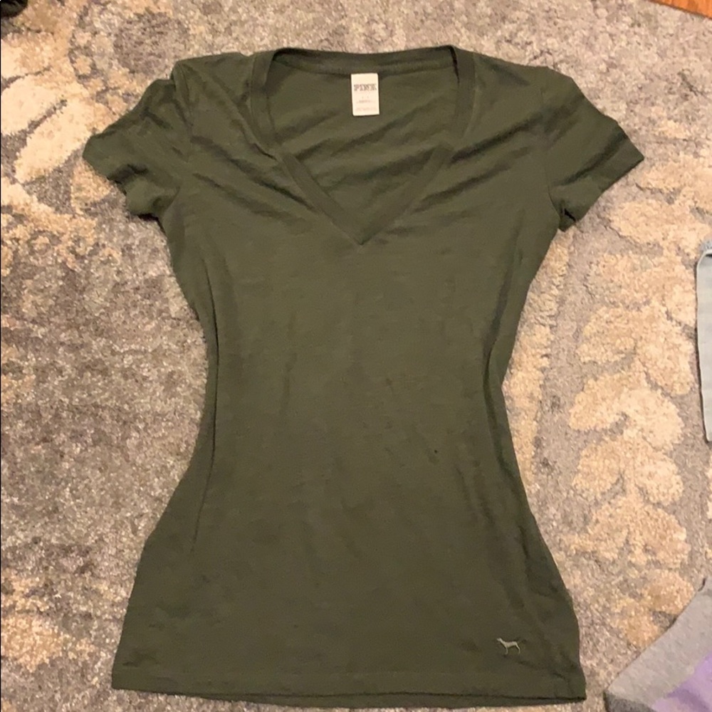 VS PINK olive v-neck